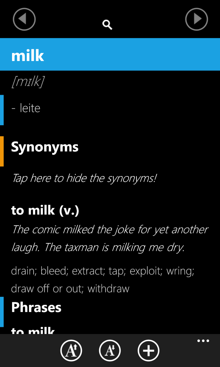 Dictionary & Translator for Windows 10 Mobile