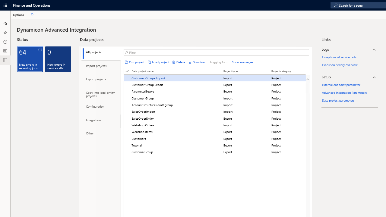 Snapshot 2 of Dynamity Advanced Integration