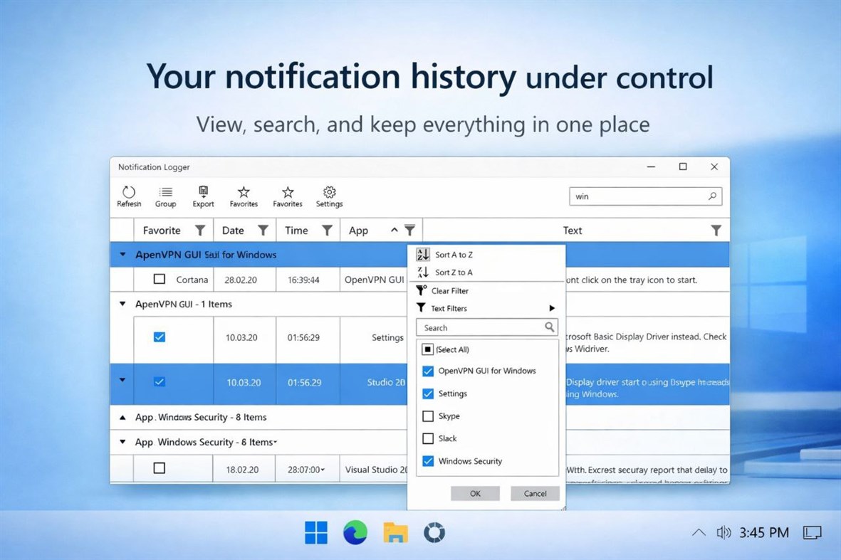 #3. Notification Logger (Windows) Av: GagarinSoft