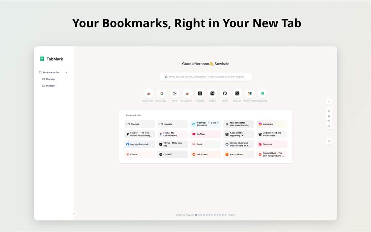 TabMark-Bookmark New Tab