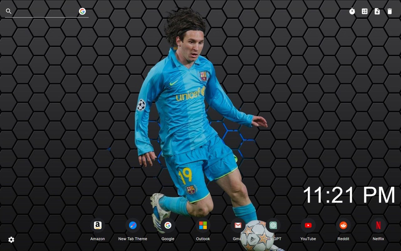 Lionel Messi Wallpaper New Tab