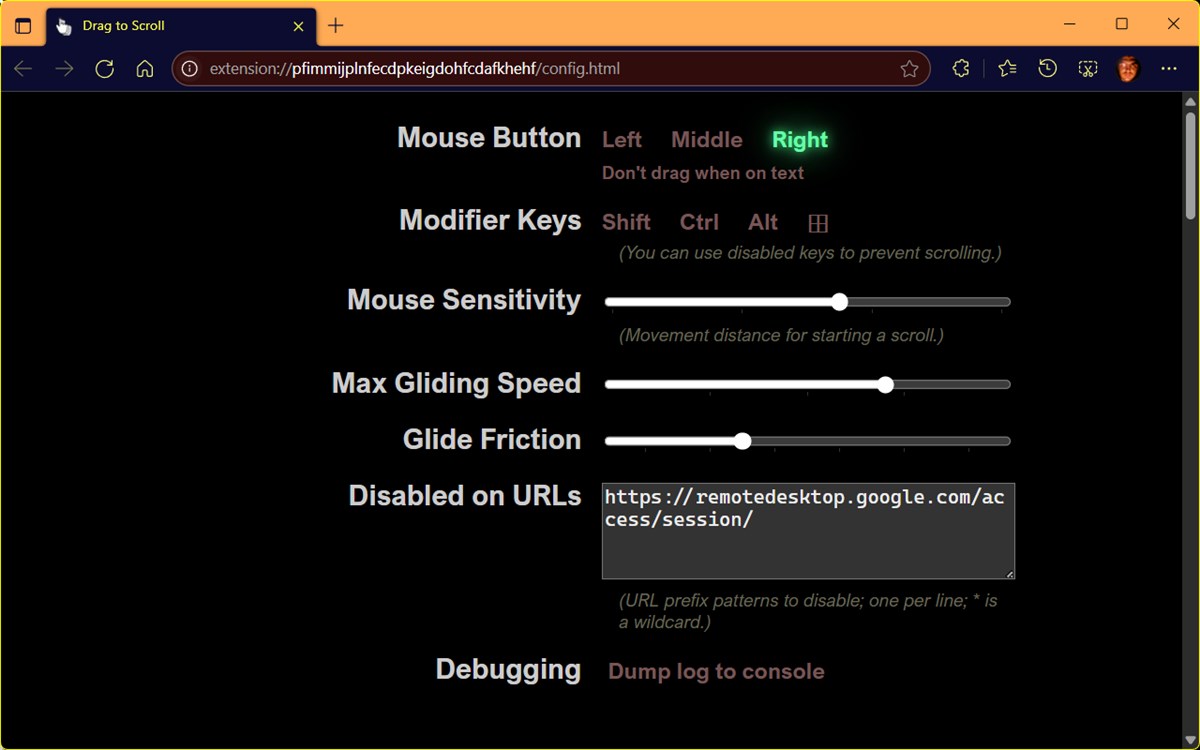 Drag to Scroll