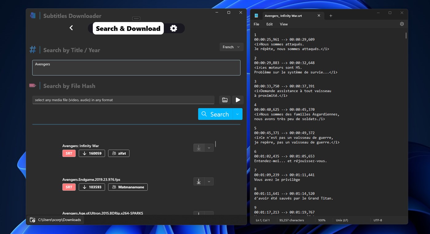 #1. Subtitles Downloader (Windows) Przez: parmata
