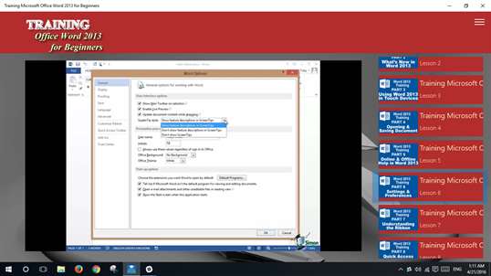 Training Microsoft Office Word 2013 for Beginners screenshot 2