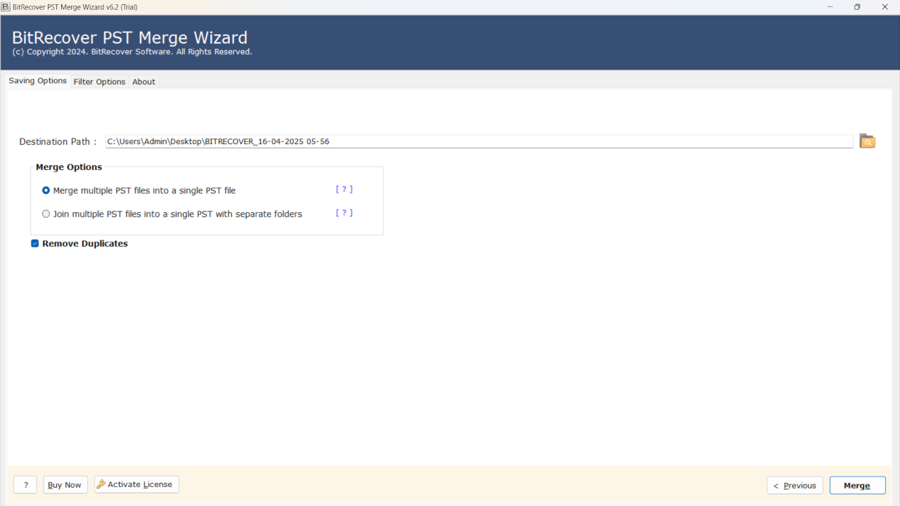 Snapshot 4 of BitRecover for PST Combiner