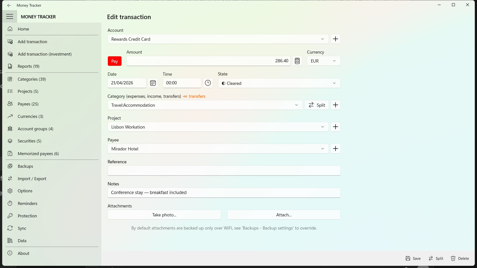 Money Tracker Infinite screenshot