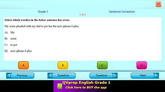 QVprep Lite Learn English Grade 1 screenshot 7