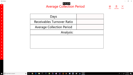 Ratio Analysis screenshot 1