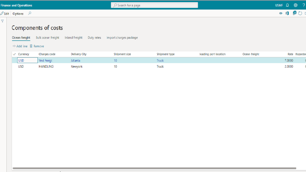 Snapshot 2 of Landed Cost Enhancement App