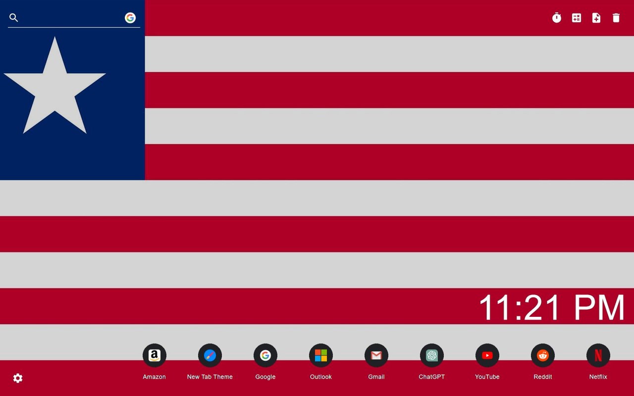 Liberia Flag Wallpaper New Tab