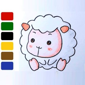 Baby Sheep Coloring Book Game