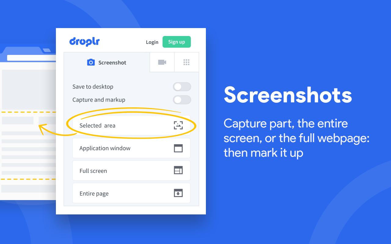 Screenshot & Screen Recorder w/ Webcam-Droplr