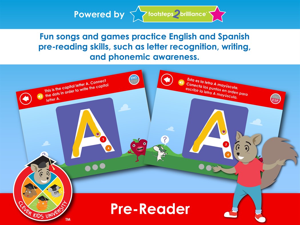 #3. Clever Kids University - Pre-Reader (Windows) Bởi: Footsteps2Brilliance, Inc.
