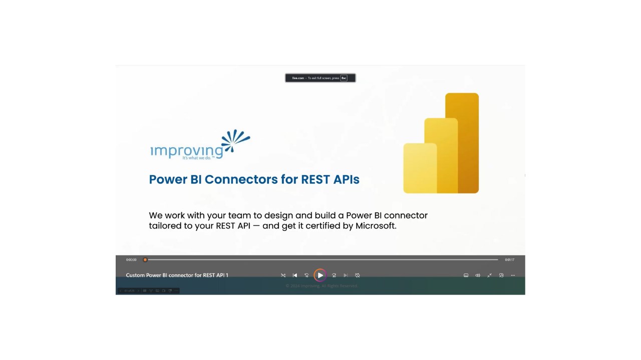 Snapshot 1 of Custom Power BI Connectors for REST APIs