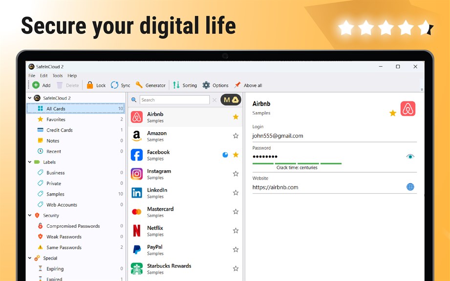 Password Manager SafeInCloud_1