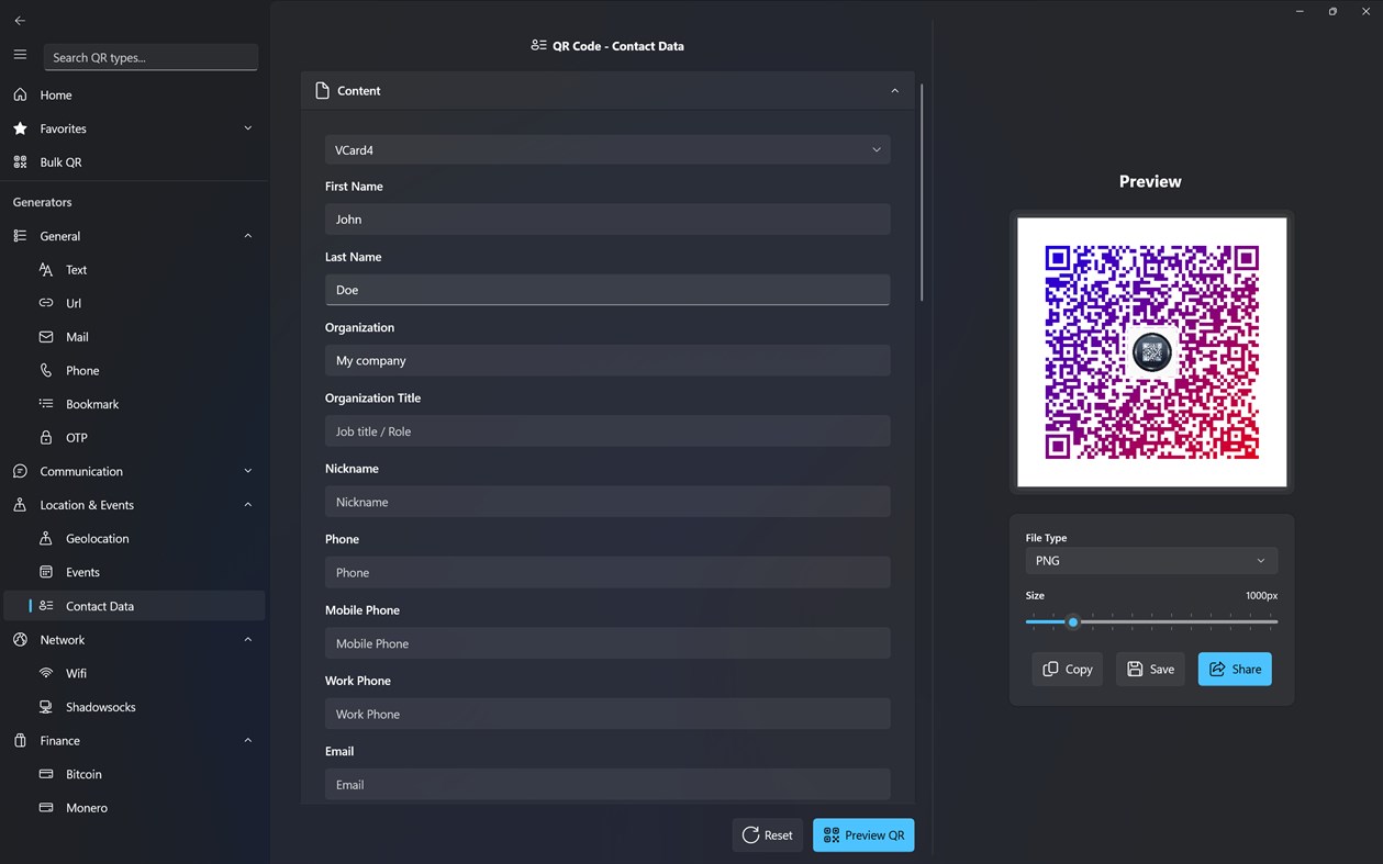 #6. QR Code Generator Pro (Windows) Bởi: Aadhil RF