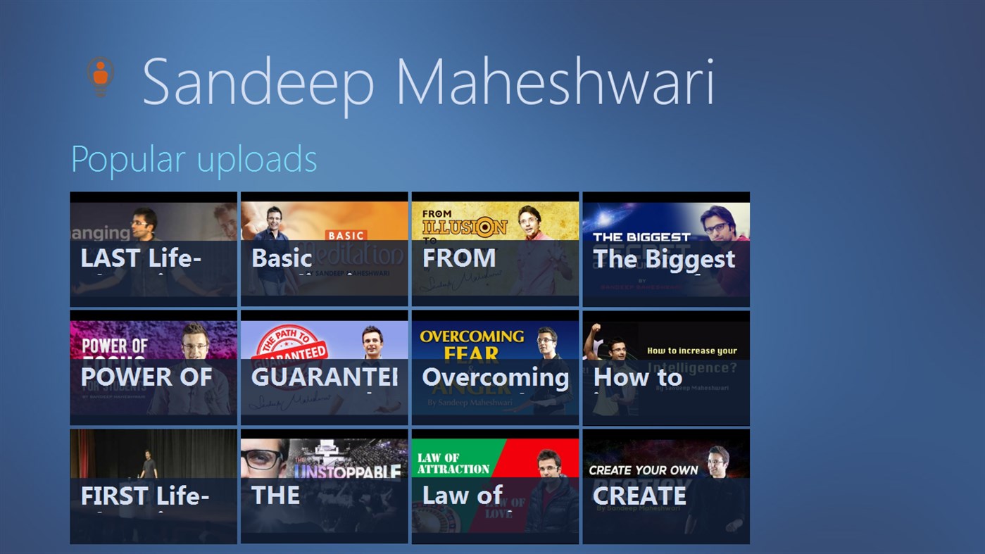 #1. Sandeep Maheshwari's Video (Windows) By: Umyhacker