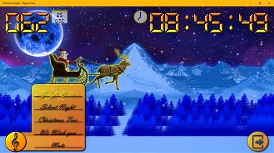 Christmas Night - Digital Clock screenshot 2