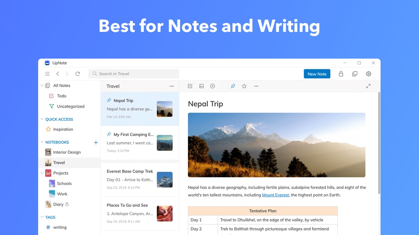 #1. UpNote (Windows) Ved: Thomas Dao