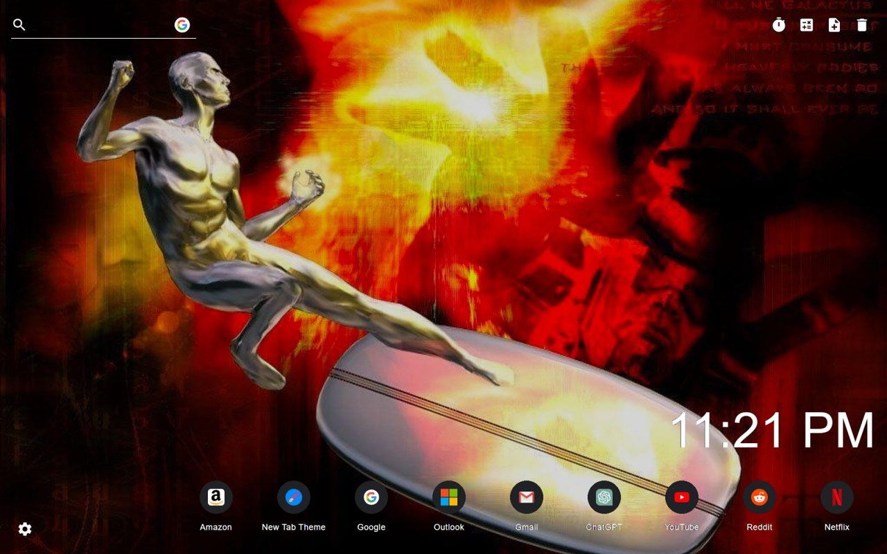 Silver Surfer Wallpaper New Tab