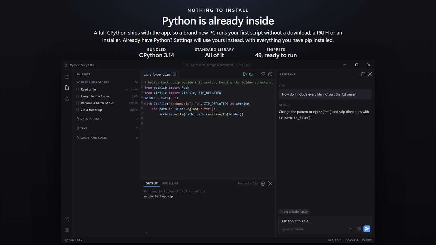 #6. Simple Python Script Runner (Windows) Por: EvlarSoft LLC