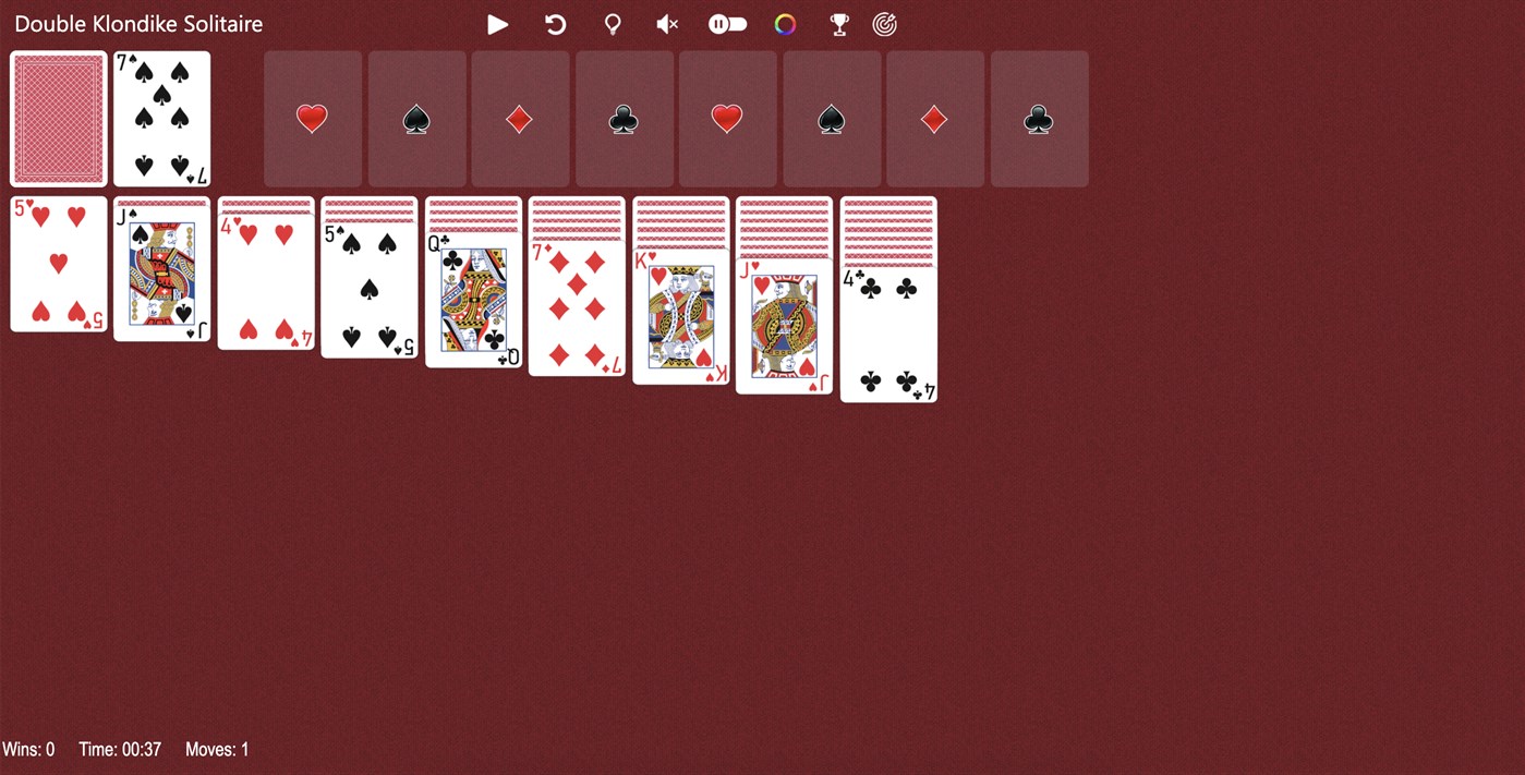 #3. Double Klondike Solitaire Turn 1 (Windows) 由: Solitairen