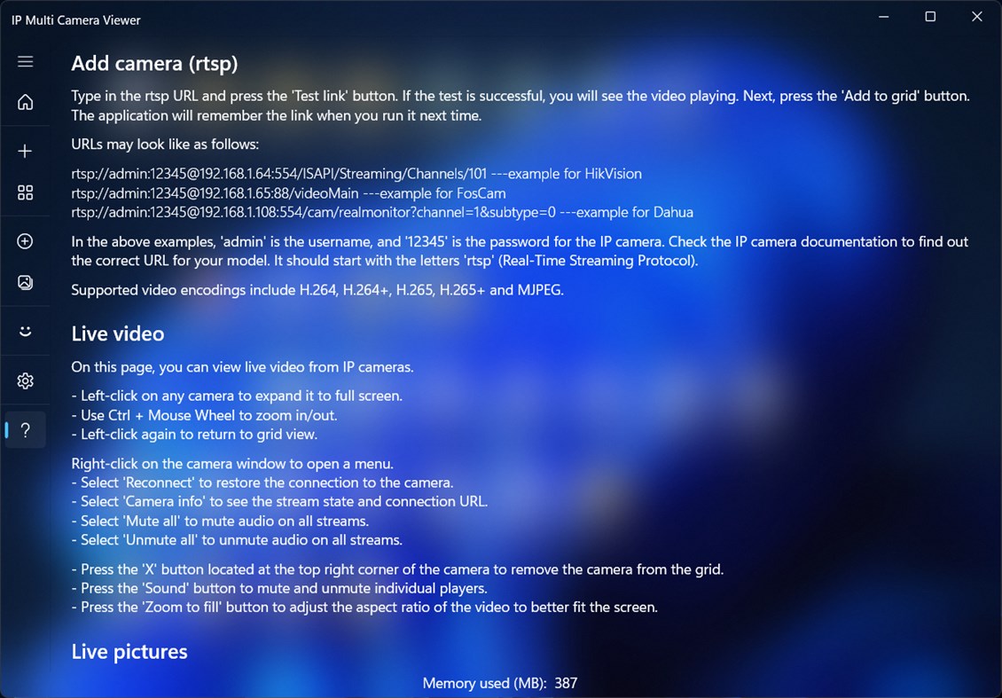 #8. IP Multi Camera Viewer (Windows) By: Alexander Komarov