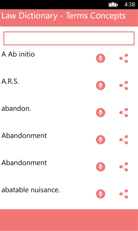 Law Dictionary - Terms Concepts Screenshots 1