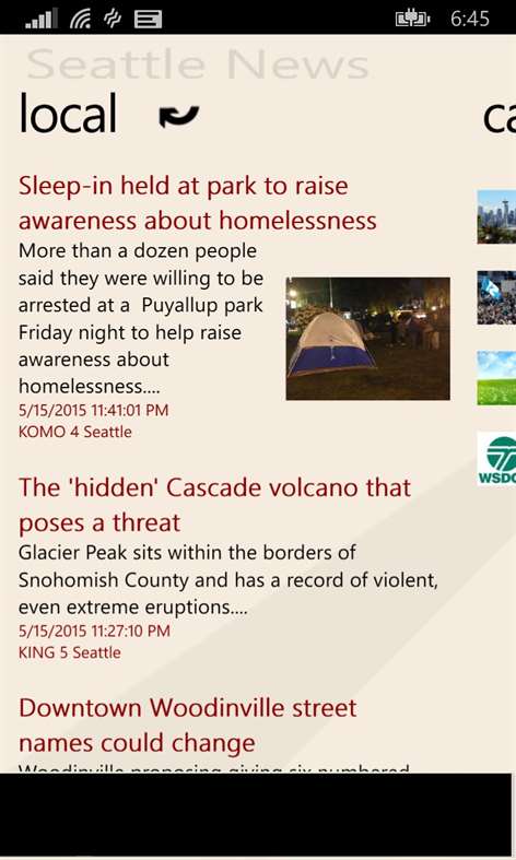 Seattle News Screenshots 1