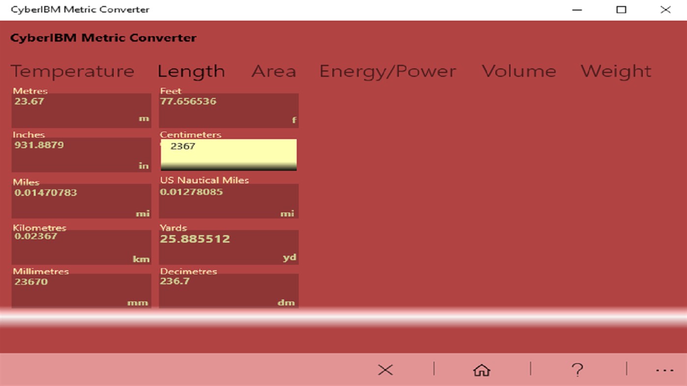 #5. Metric Converter (Windows) 来自: CyberIBM Corporation