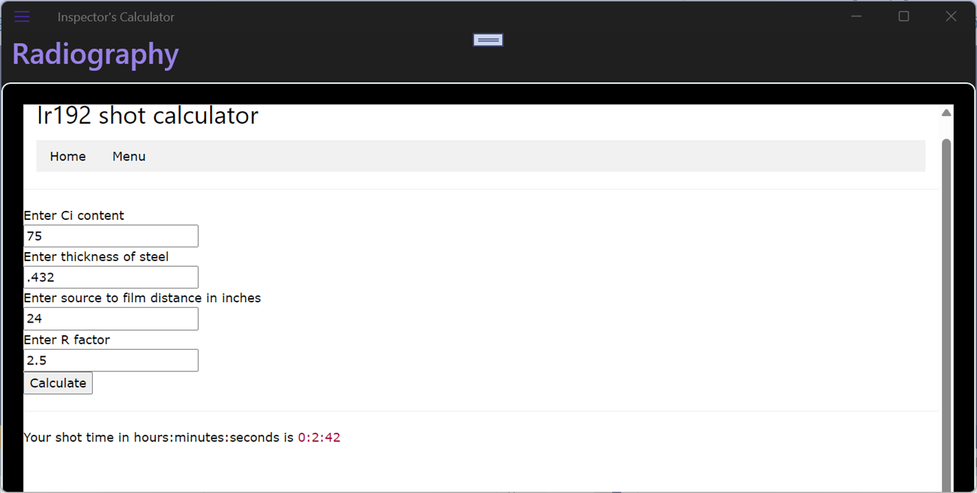 #4. Inspector's Calculator (Windows) 由: 21 Degrees Latitude