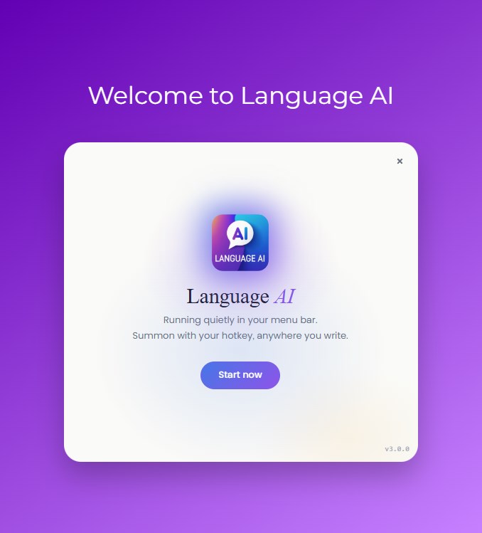 Language AI screenshot