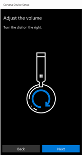 Cortana Device Setup screenshot 2