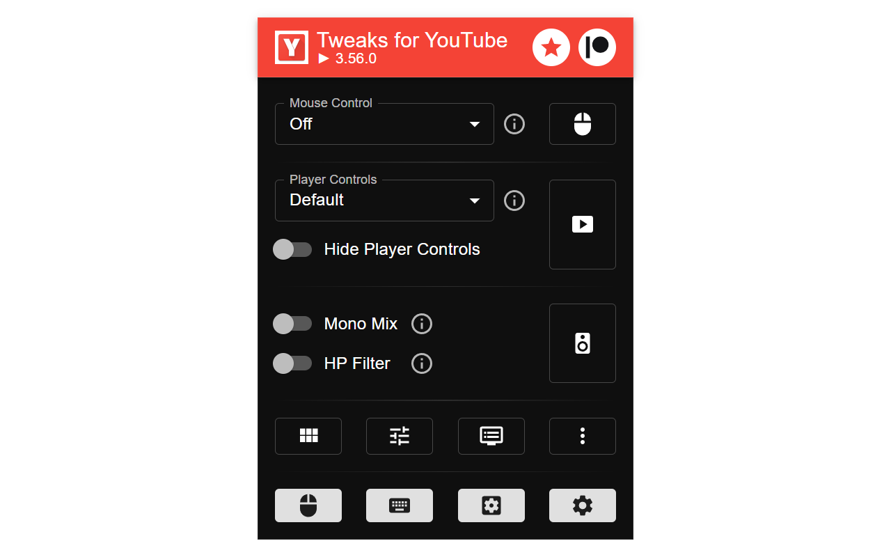 Tweaks for YouTube