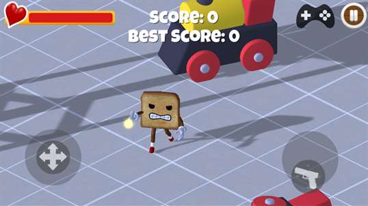 Shooter Bread 1 - Games for kids screenshot 1