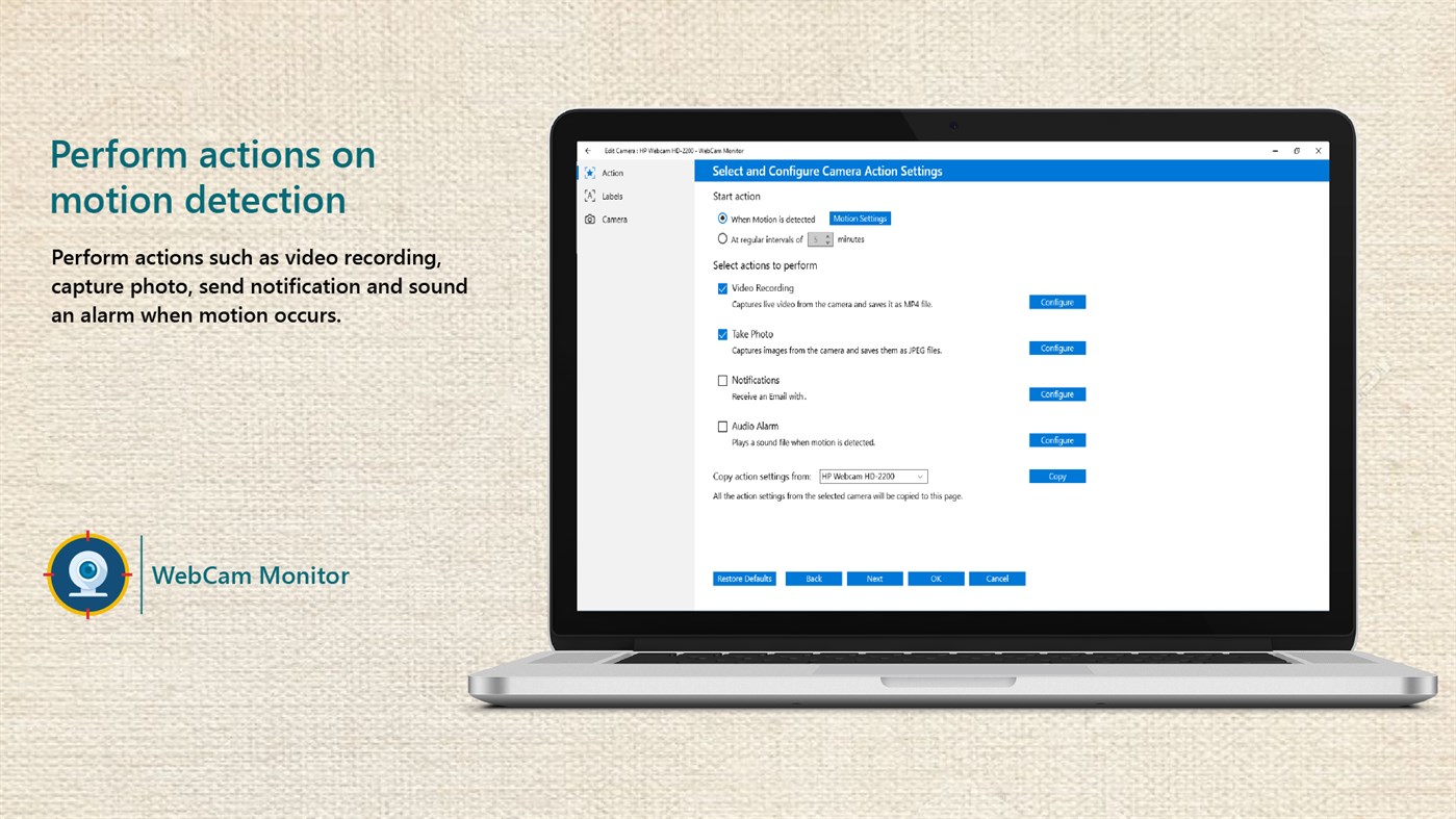 #5. WebCam Monitor (Windows) By: DeskShare