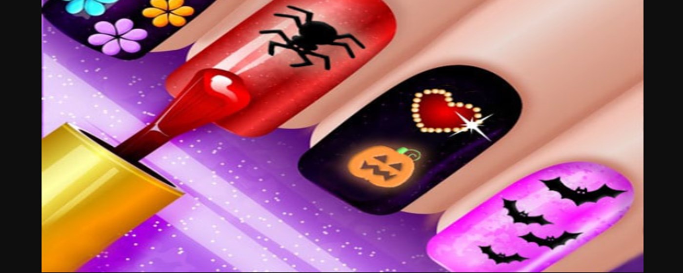 Glow Nails Halloween Game marquee promo image