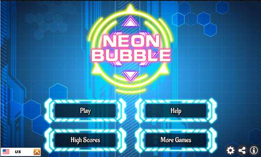 Neon Bubble Shooter screenshot 1