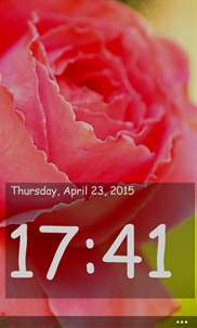 Clock and flowers screenshot 1