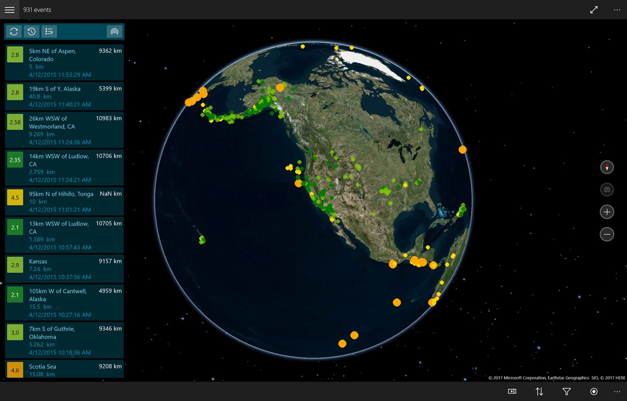 #1. Terrae Motus - Earthquakes tracking (Windows) di: Luca Lindholm