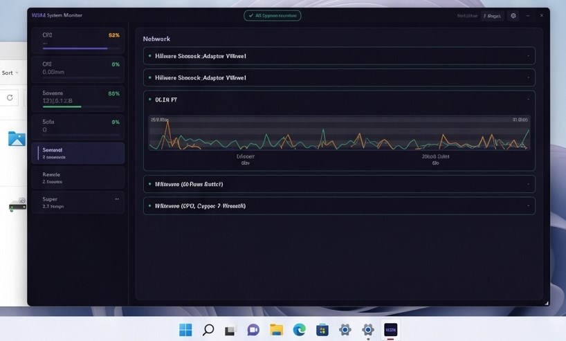 WSM System Monitor screenshot