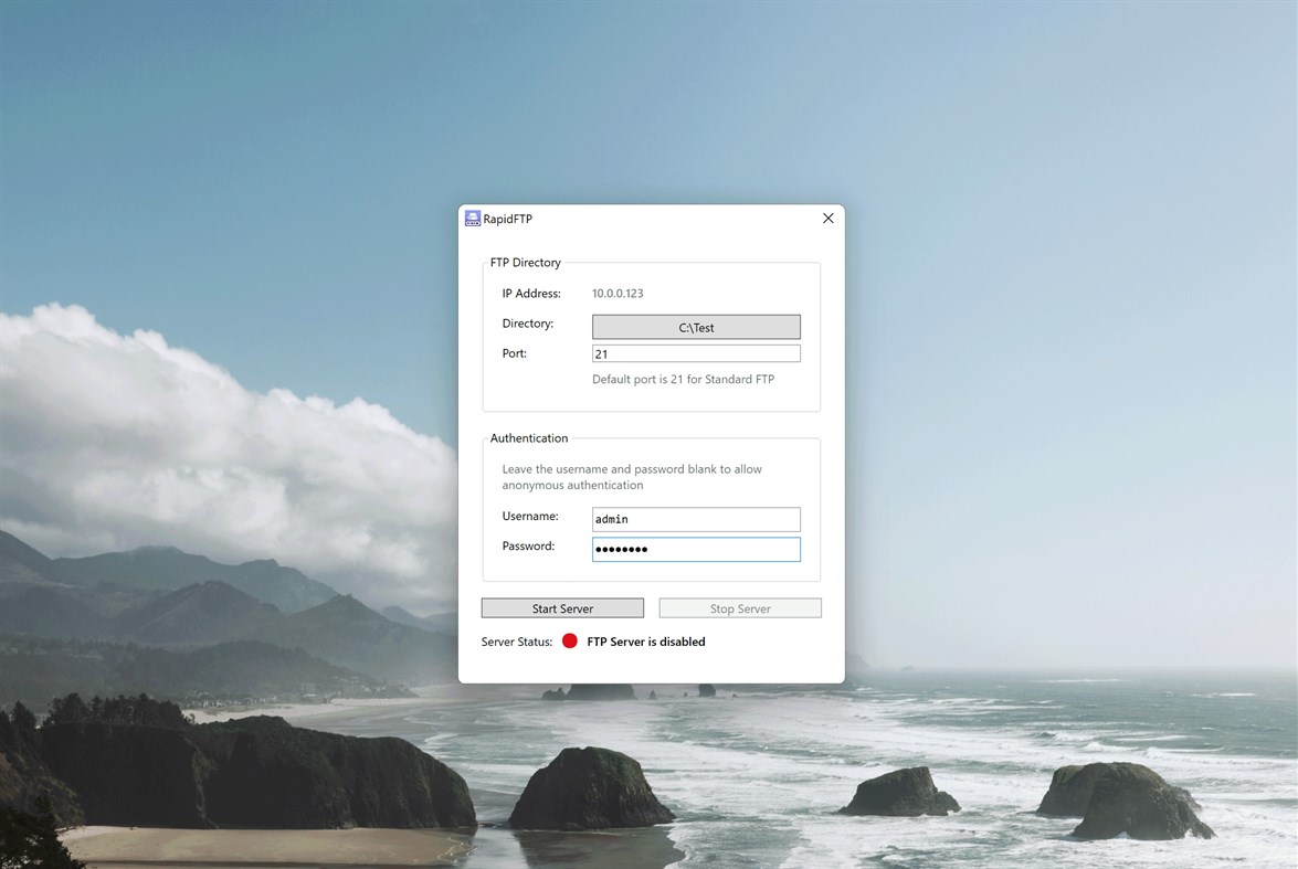#1. Rapid FTP Server (Windows) Por: EvlarSoft LLC