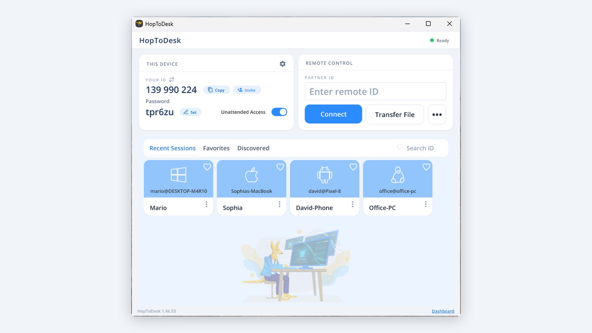 HopToDesk screenshot