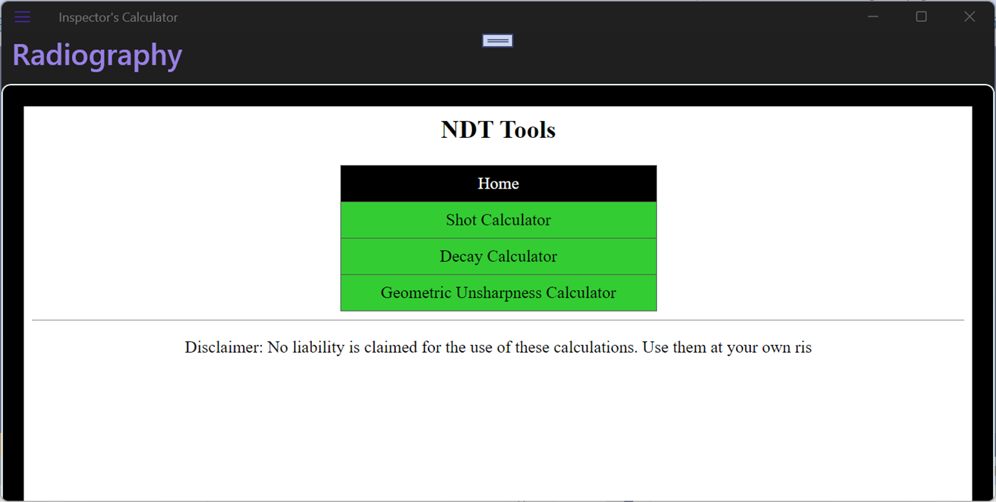 #3. Inspector's Calculator (Windows) 由: 21 Degrees Latitude