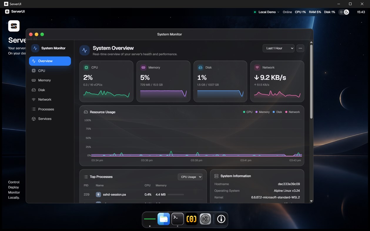 #1. ServerUI (Windows) Oleh: Skyrekon