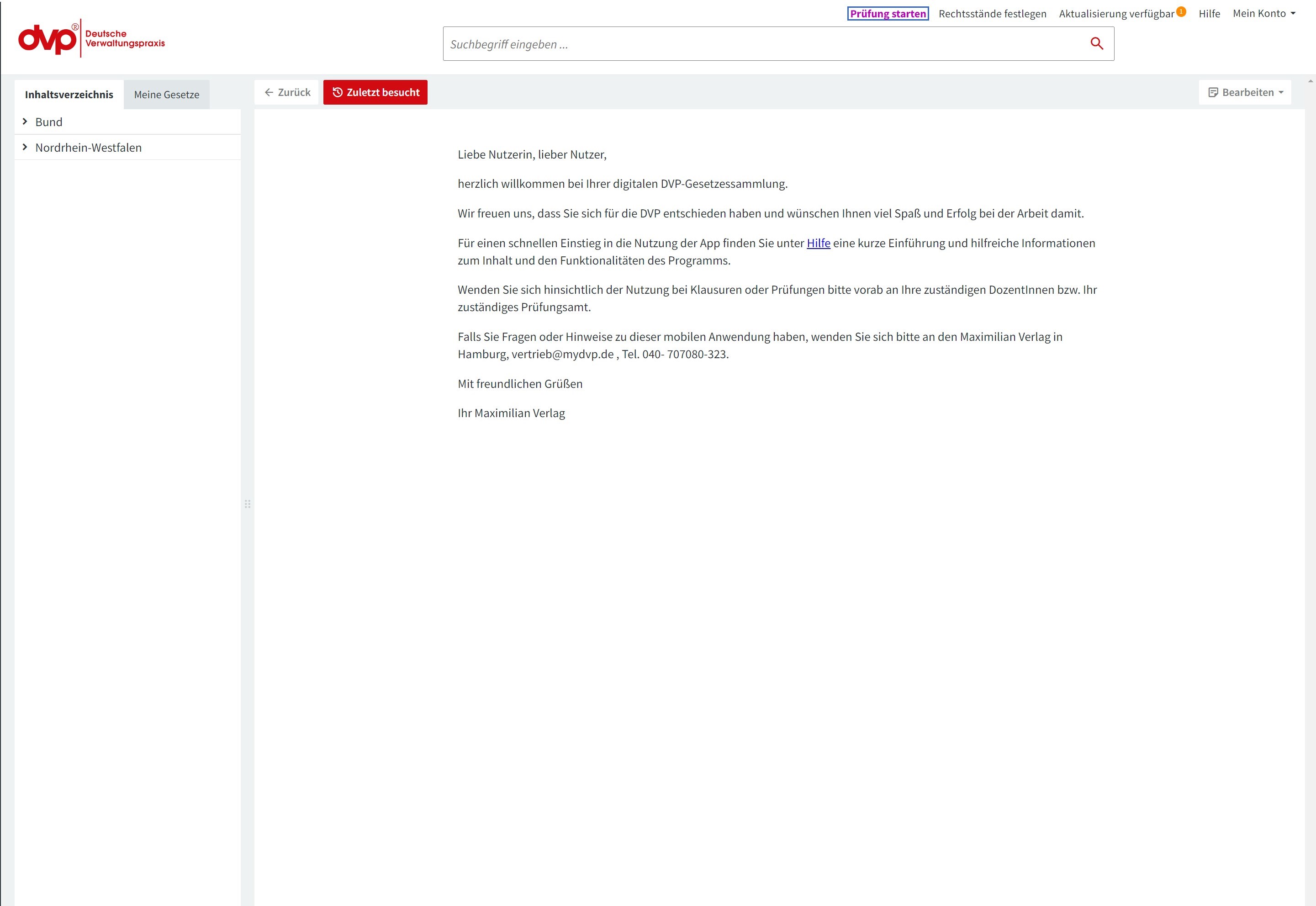 DVP Gesetzes-App screenshot