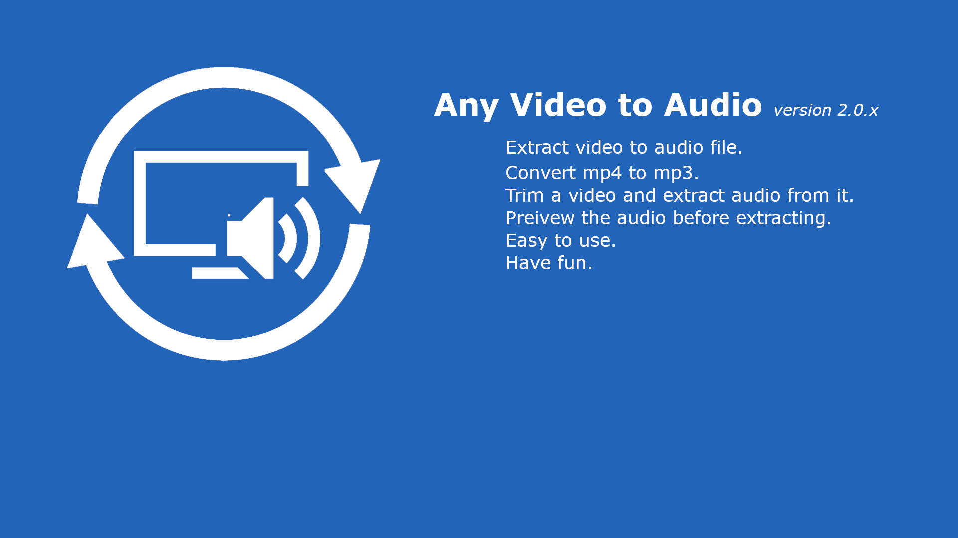 Convert video to audio