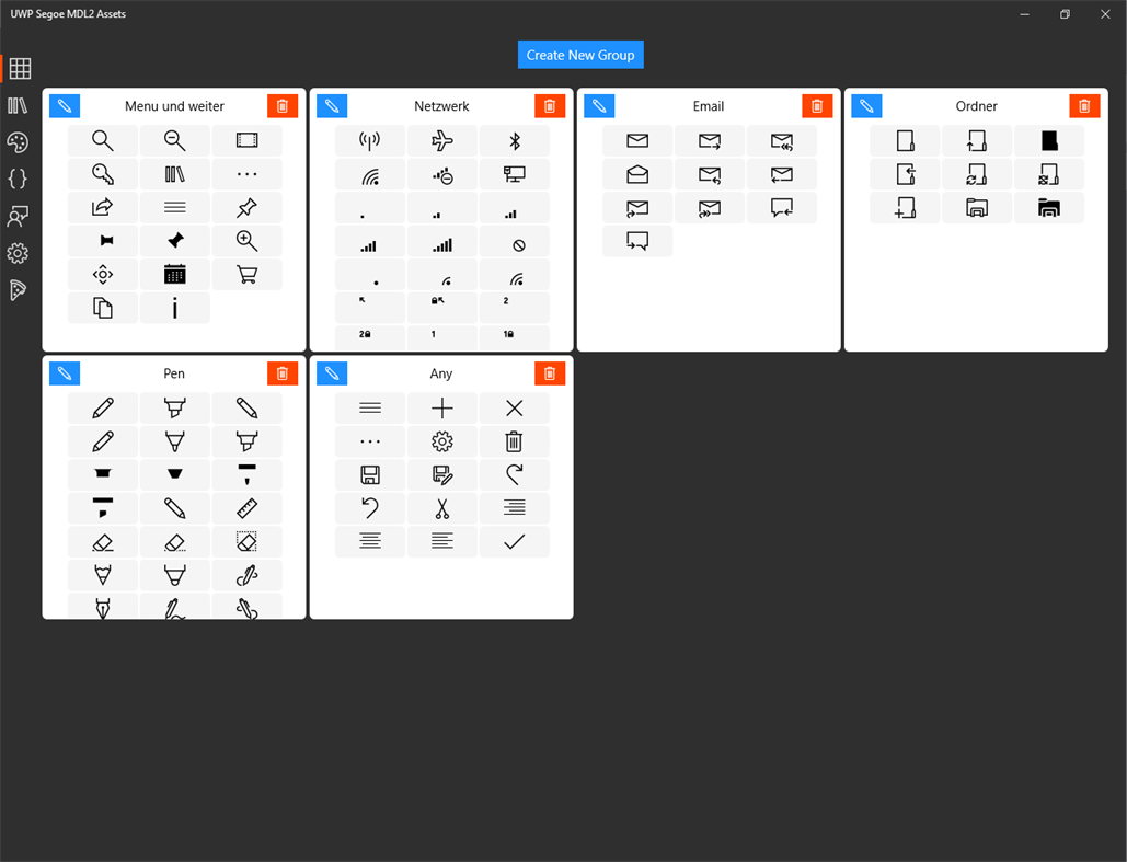 #1. UWP Segoe MDL2 Assets (Windows) 由: TWyTec