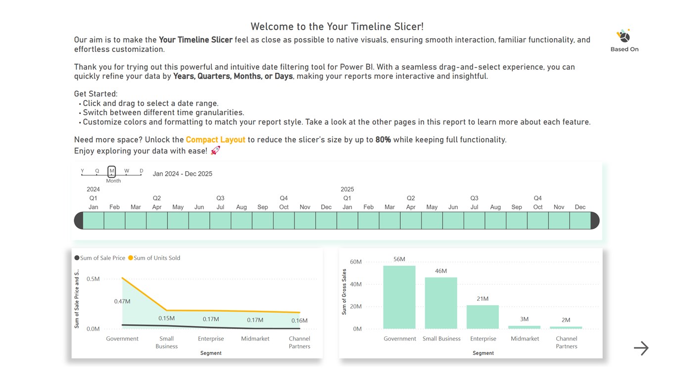 Snapshot 1 of Your Timeline Slicer