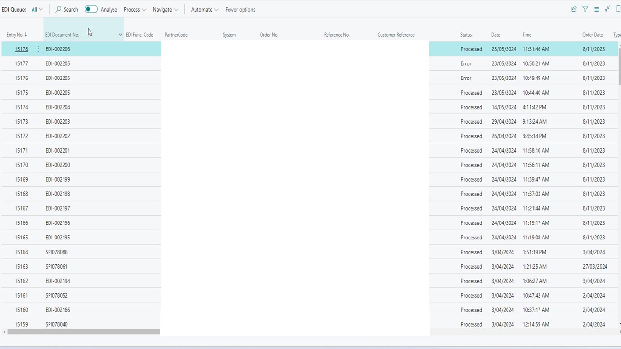 Snapshot 3 of Unifii360 EDI Integration